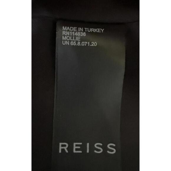 New Reiss Mollie Long Wool Coat In Black Size 14 $625 - Picture 8 of 9